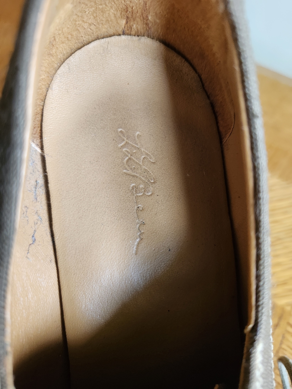 L.L. Bean Taupe Canvas Lace-Up Heels - Picture 5 of 7